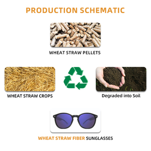 Gafas de Sol Ecológicas de Fibra de Paja de Trigo, Diseño Nuevo y Moderno 2025, Gafas de Verano - Product Image 3