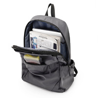 Sac à dos imperméable de couleur unie, sac pour ordinateur portable de grande capacité pour les étudiants, pour les déplacements quotidiens