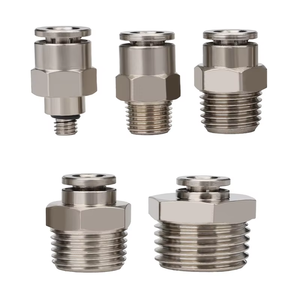 Piezas neumáticas de cobre de la serie PC, accesorios de manguera de aire de conexión a presión, orificio de PC de 4mm-16mm, una variedad de tamaños de rosca - Product Image 6