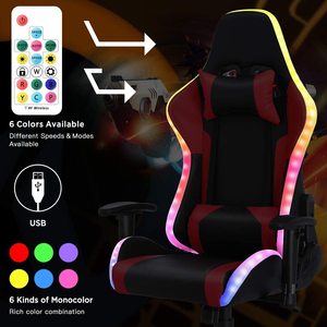 <span class=keywords><strong>Silla</strong></span> <span class=keywords><strong>Gamer</strong></span> Plegable de Cuero PU Barata al por Mayor, <span class=keywords><strong>Silla</strong></span> de Juego para Computadora con <span class=keywords><strong>Luces</strong></span> y Altavoces RGB - Product Image 3