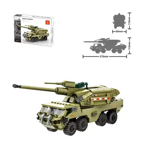 New Arrival Wange 425pcs DANA M2 War Military Equipment Armored Fighting Vehicle Tank Bricks Building Block Set