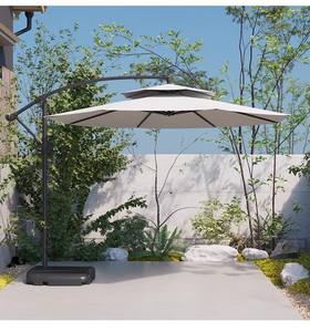 ชุดเฟอร์นิเจอร์คานรับแสงอาทิตย์แอลอีดีโต๊ะ<span class=keywords><strong>สวน</strong></span>สีชมพูสำหรับงานหนักร่มและฐาน - Product Image 4