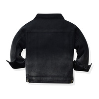 Veste en jean courte tendance pour enfants plus âgés avec logo personnalisé, nouvelles arrivées d'automne, col à revers, manches longues, dégradé multicolore