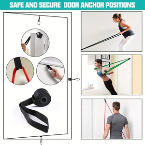 Set de 5 Bandas de Resistencia con 4 Bandas de Asistencia para Dominadas y Anclaje para Puerta, para Estiramiento, Fitness y Entrenamiento Muscular - Product Image 2