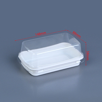 Boîtes à hamburger cylindriques jetables et recyclables en PP avec couvercles transparents anti-buée, de qualité alimentaire, gaufrées