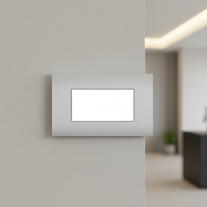 Plaque argentée 4 places compatible avec les interrupteurs Vimar Arke - Product Image 3