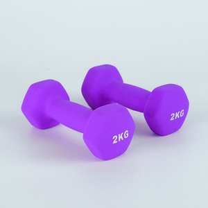Custom Logo 3kg Pink Neoprene Dipping Gym Fitness Equipment Man <b>Women</b> Sports Hex Dumbbell <b>Set</b> Free <b>Weights</b> Easy Return - Product Image 5