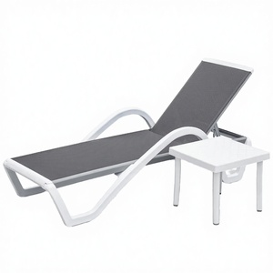 Chaises et tables de salon d'extérieur modernes, pliables, durables, en aluminium, directement de l'usine, pour piscines et loisirs - Product Image 3