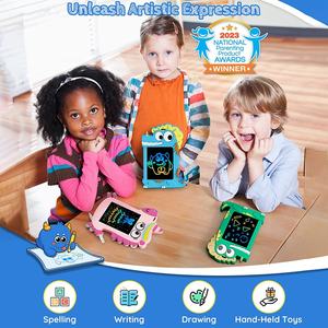 Tek boynuzlu at oyuncak seyahat araba çocuk oyuncak doğum günü noel hediyesi fikirler taşınabilir LCD çizim tableti çizim tableti 4.5in boyama Doodle kurulu - Product Image 3