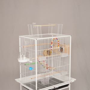 Grande Gabbia per Uccelli Bianca |   Allevamento di pappagalli in famiglia europeo-americana |   Stile minimalista |   Interazione Spaziosa con Volo e Visione Facilitata - Product Image 4