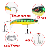 Leurre de pêche artificiel biomimétique rigide en ABS en forme de crayon avec hélice pour la pêche au maquereau dans les lacs, les mers et les plages