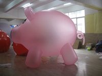 Poupée animale gonflable de cochon de dessin animé rose de BeiLe PVC. Grande mascotte gonflable d'animal de PVC. Poupée animale gonflable de publicité