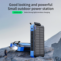 100% prix usine 20000Mah Power Bank grande capacité Portable 30000mAh 50000MAH chargeur d'énergie solaire avec détachable pour téléphone