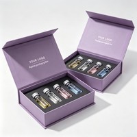 Boîtes de flacons personnalisées de luxe imprimées, flacons de 10 ml / 20 ml, boîte cadeau rigide magnétique pour l'emballage de petits flacons avec mousse EVA