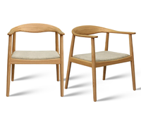 Chaise de restaurant moderne en bois, chaise de salle à manger rembourrée pour restaurant