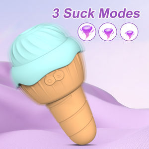 Gelato 2 in 1 succhiando con la lingua vibratore a doppio piacere 10 frequenza stimolazione clitoridea commercio all'ingrosso del negozio di sesso - Product Image 5