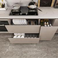 Meuble de cuisine en aluminium de luxe pour villa en bord de mer, armoire de rangement étanche et antirouille, meuble de rangement modulaire personnalisé pour maison de plage