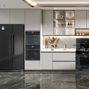 Armoire de cuisine en PVC blanc SANTOPOVA Allure Bfp Designs simples Ouverture automatique Craigslist Gratuit Armoire de cuisine en forme de U - Product Image 4