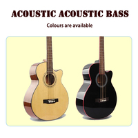 Basse Acoustique Quatre Cordes Personnalisée OEM d'Usine avec Micro et Égaliseur