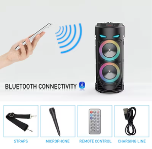 Xách tay 16 Wát công suất cao loa kép LED ánh sáng không Dây Super Bass sân khấu Đảng karaoke bt Loa răng Xanh - Product Image 6