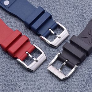 Bracelet de montre en caoutchouc fluoré respirant de luxe à dégagement rapide 20/21/22mm pour bracelet Rol-ex Sei-ko FKM <span class=keywords><strong>boucle</strong></span> ardillon en acier inoxydable - Product Image 4