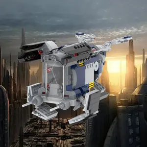 MOC2186 Coruscant полицейский боевой корабль с охранниками научно-фантастический фильм «Звездная война», модель боевиков, самодельные строительные блоки для детских игрушек