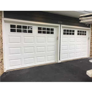 Porte de garage élégante aspect bois 16x8 - porte de garage en verre avec verre trempé et fonctionnement fluide - Product Image 4