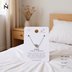 Tobillera de acero inoxidable con colgante de Virgo para mujer, joyería del zodiaco - Product Image 3