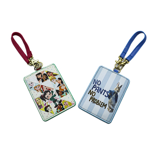 Porte-cartes en cuir PU avec motif de dessin animé, pochettes pour cartes à collectionner, pochettes pour cartes mates avec double mousqueton - Product Image 2