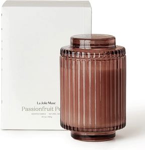 Vela Aromática La Jolie Muse en Frasco de Vidrio Ambar Acanalado, con una Sola Mecha, Aromaterapia, Decoración Nórdica para el Hogar - Product Image 5