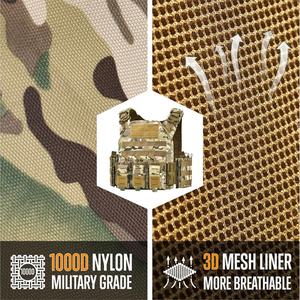Chaleco Táctico Personalizado de Poliéster 1000D, Corte Láser, Sistema Molle, Ligero, Portaplacas, con Peso - Product Image 6