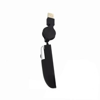 Ratón Óptico USB Retráctil Portátil Más Vendido, Diseño Compacto para Computadora Portátil, Notebook, PC y Juegos