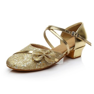 Nuevos Zapatos de Baile Latino para Niñas con Purpurina de PU, Suela de Gamuza Suave, Zapatos de Baile de 3.5cm para Niñas, Zapatos de Baile de Salón para Niñas <span class=keywords><strong>Cha</strong></span>-<span class=keywords><strong>cha</strong></span> - Product Image 2