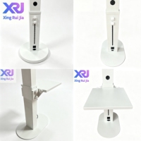 XRJ Photomaton à impression instantanée à hauteur réglable, cadre métallique, télécommande sans fil, caméra WiFi, anneau lumineux réglable pour iPad