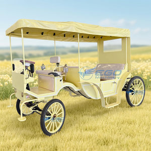 Carruaje Eléctrico Amarillo de Princesa Cenicienta, Carruaje Eléctrico de Lujo para Turismo, Carruaje Europeo Personalizado para Turismo - Product Image 1