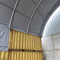 Techo de Carpa Contenedor de Estructura Simple CE de 26'x10' / 8x3m con PVC de 610g/m² para Montaje Interior o Exterior