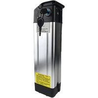 Batterie de vélo électrique 24V 36V 48V 7.6-30Ah Silver Fish Lithium-ion avec affichage LED intégré au tube diagonal pour E-Bike