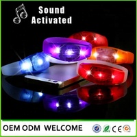 Bracelet lumineux LED multicolore activé par le son Longstargift pour interaction en concert et événements