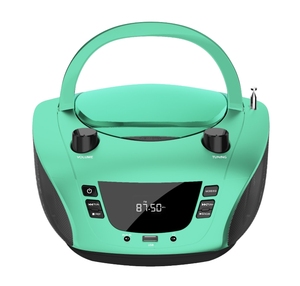Leitor de CD portátil com tela LCD luz de fundo azul alto-falante duplo rádio analógico AM/FM - Product Image 1