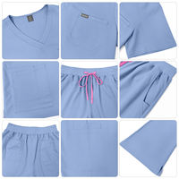 Nouvel ensemble de blouses médicales personnalisées pour femmes, uniforme d'hôpital sur mesure avec étiquette privée, pantalon évasé de marque personnalisée pour infirmières