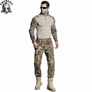 Uniforme de Combate ACU Multicamuflaje, Rodilleras y Coderas Tácticas de Camuflaje, Traje de Camuflaje Tipo Rana, Ropa de Caza - Product Image 1