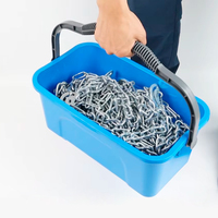 Vente en gros Kit de nettoyage de vitres commerciales bleu 12L avec logo personnalisable Boîte de seaux en PP et gadgets de raclette pour vitres