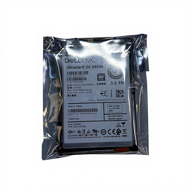 Zero Runtime 3.2TB 005053740 SSD for DELL/EMC Ultrastar DC SS530 3.2TB SAS 12Gbps Hard Disk WUSTR6432ASS200