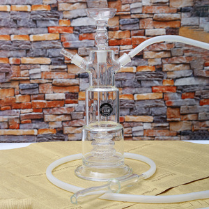 卸売 三段タワー ガラス製シーシャ LEDライト付き喫煙具 - Product Image 2