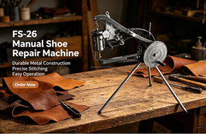 Nouvelle <span class=keywords><strong>machine</strong></span> à coudre industrielle FS pour chaussures de sport, à tête inclinée, à un seul point, à lit cylindrique, avec moteur électrique manuel pour la réparation de chaussures - Product Image 5