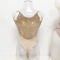 Shapewear pour femmes, contrôle du ventre, sans couture, dos ouvert, string, body shaper