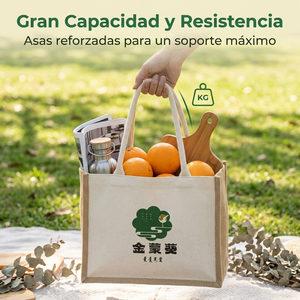 Bolsa de Mano de Arpillera Personalizable con Logotipo, Bolsa Ecológica Reutilizable para Ferias y Regalos Empresariales - Product Image 5