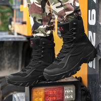 Nouvelles bottes de combat tactiques pour hommes, grande taille, montantes, en tissu mesh, pour forces spéciales, désert et randonnée en extérieur