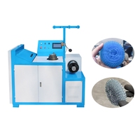 Éponge de nettoyage haute capacité, tampon à récurer pour cuisine, éponge à récurer en maille, boule de fil galvanisé, laine d'acier, machine à tricoter