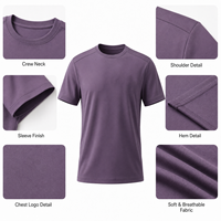 RCX ODM Custom Geprinte Logo Heren T-Shirt 86,7% Nylon 13,3% Spandex Zacht Ademend Snel Droog Zomer Sport T-shirt